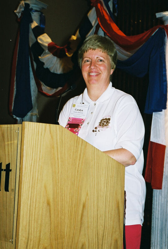 Carolyn Monsanto Speaking at Convention Photograph 2, July 4-8, 2002 (Image)