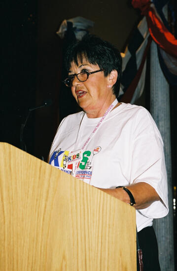 Penny Cupp Speaking at Convention Photograph 2, July 4-8, 2002 (image)