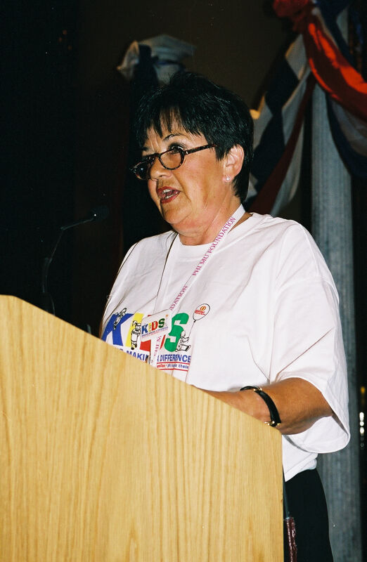 Penny Cupp Speaking at Convention Photograph 2, July 4-8, 2002 (Image)