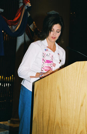 Susan Kendricks Speaking at Convention Photograph 1, July 4-8, 2002 (image)