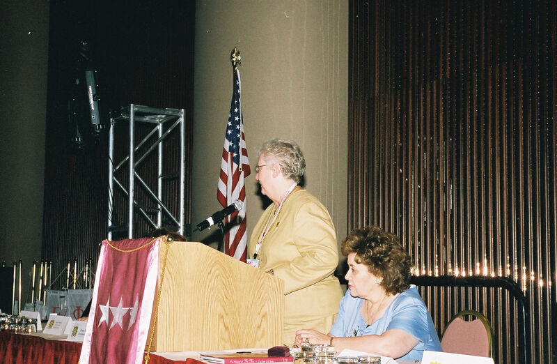 Claudia Nemir Speaking at Convention Photograph 2, July 4-8, 2002 (Image)