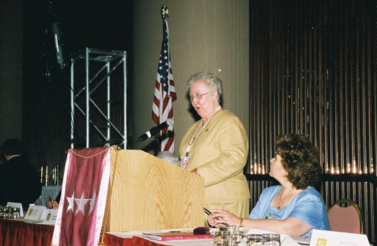 Claudia Nemir Speaking at Convention Photograph 1, July 4-8, 2002 (image)