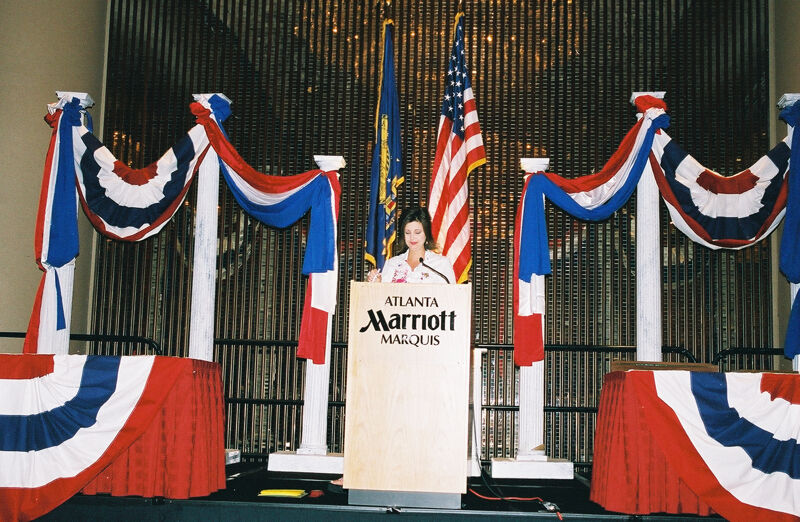 Susan Kendricks Speaking at Convention Photograph 4, July 4-8, 2002 (Image)