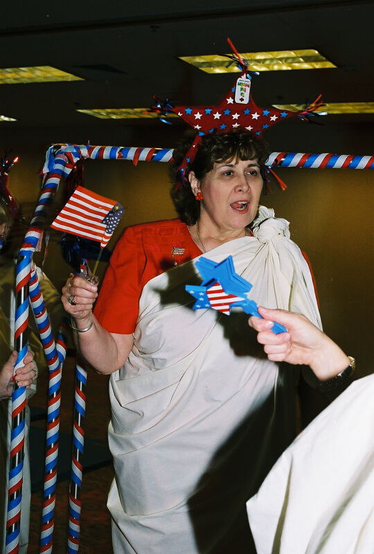 Mary Jane Johnson in Convention Parade Photograph, July 4, 2002 (Image)