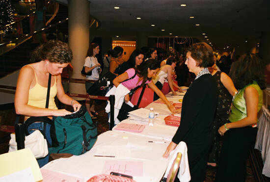 Phi Mus Registering for Convention Photograph 9, July 4-8, 2002 (image)