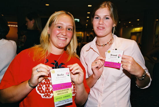 Becky Campbell and Brandi Clark at Convention Photograph, July 4-8, 2002 (image)