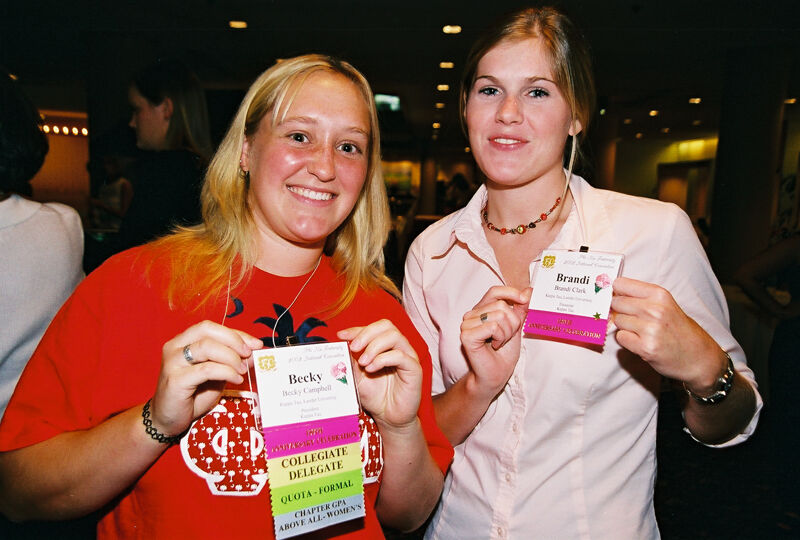 Becky Campbell and Brandi Clark at Convention Photograph, July 4-8, 2002 (Image)
