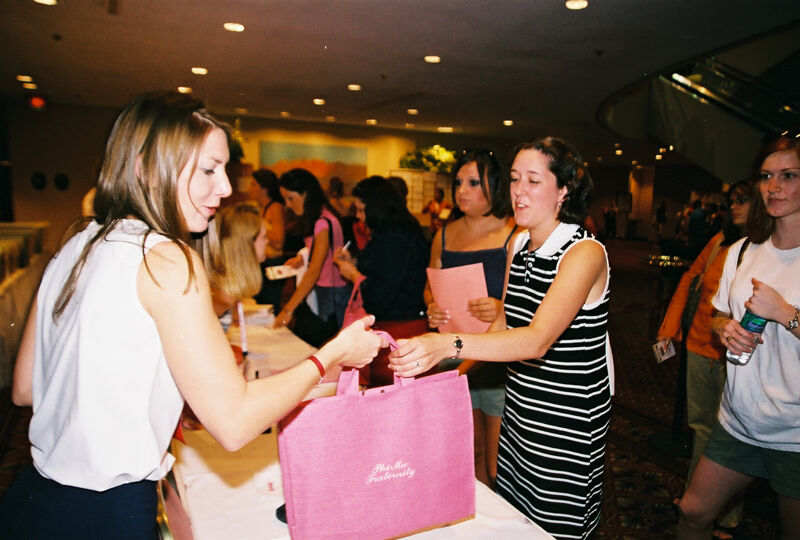 Phi Mus Registering for Convention Photograph 11, July 4-8, 2002 (Image)