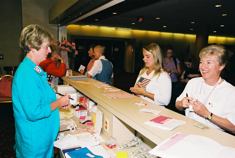 July 4-8 Phi Mus at Information Desk During Convention Photograph Image