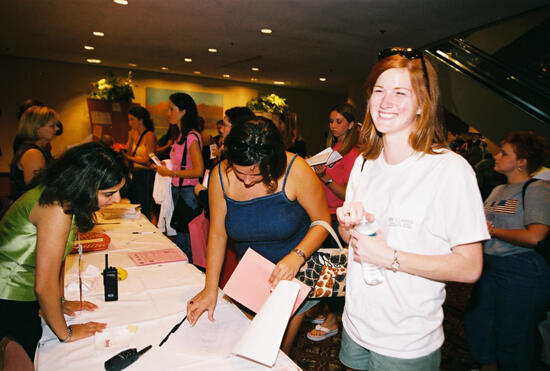 Phi Mus Registering for Convention Photograph 13, July 4-8, 2002 (image)