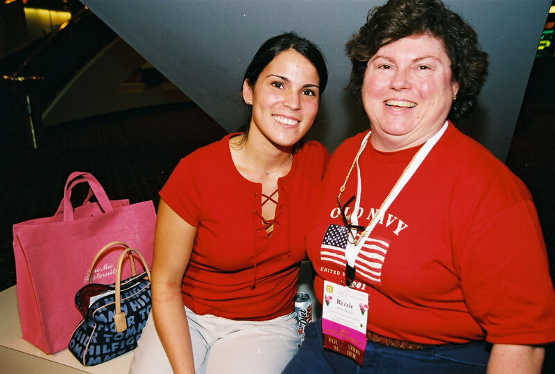 Alice Meyer and Unidentified at Convention Photograph 1, July 4-8, 2002 (Image)