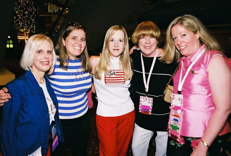 Manson, Lowden, and Three Phi Mus at Convention Photograph 2, July 4-8, 2002 (Image)