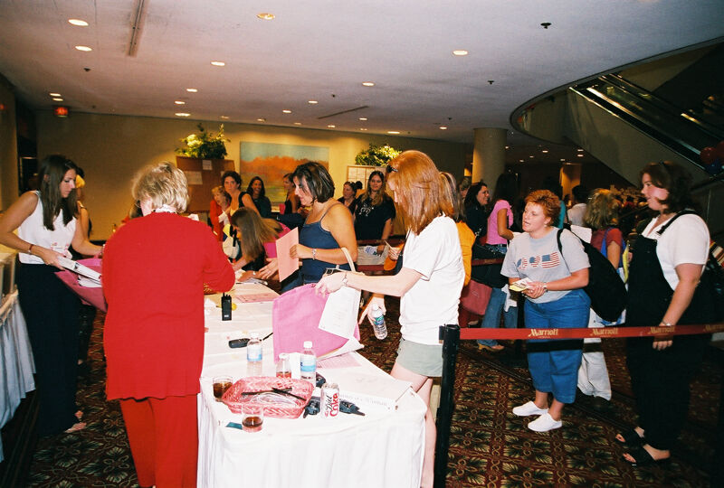 Phi Mus Registering for Convention Photograph 15, July 4-8, 2002 (Image)