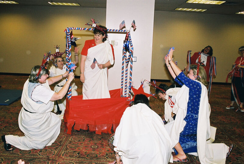 National Council Members Bowing to Mary Jane Johnson at Convention Parade Photograph 2, July 4, 2002 (Image)