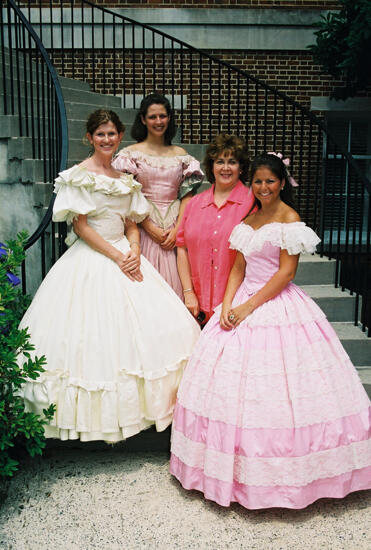 Three Phi Mus in Period Dress and Mary Jane Johnson at Convention Photograph 2, July 4-8, 2002 (image)