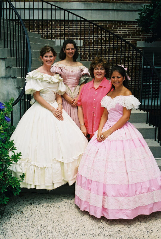 Three Phi Mus in Period Dress and Mary Jane Johnson at Convention Photograph 1, July 4-8, 2002 (Image)