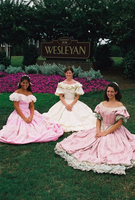 July 4-8 Three Phi Mus in Period Dress by Wesleyan Sign at Convention Photograph 5 Image