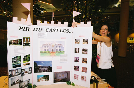 Phi Mu Setting Up Phi Mu Castles Convention Exhibit Photograph 1, July 4-8, 2002 (image)