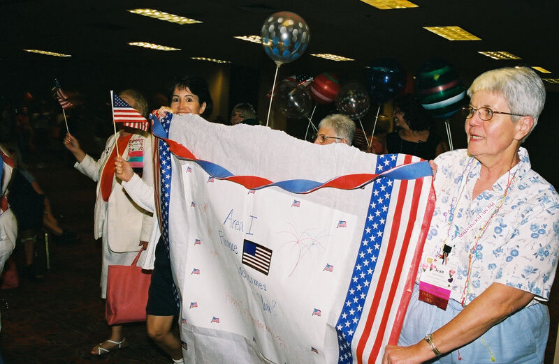 Area I Alumnae Holding Convention Welcome Sign Photograph 8, July 4, 2002 (Image)