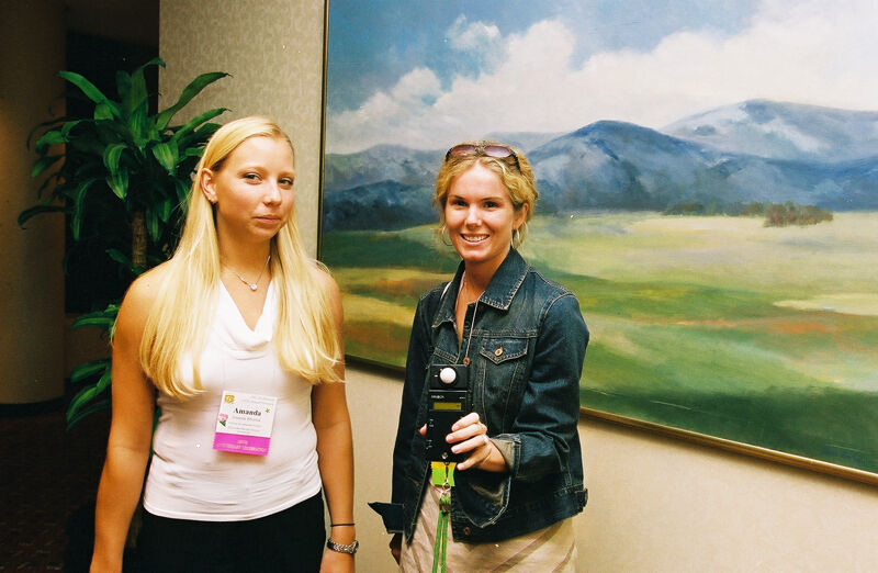 Amanda Sherrod and Unidentified at Convention Photograph 1, July 4-8, 2002 (Image)