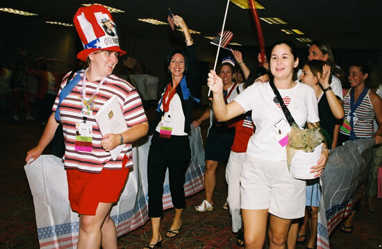 Phi Mus in Patriotic Parade at Convention Photograph 7, July 4, 2002 (image)