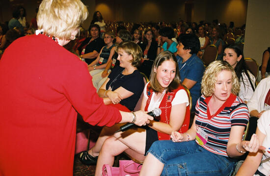 Lana Lewis Talking With Delegates at Convention Event Photograph 2, July 4-8, 2002 (image)