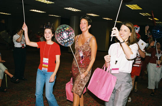 Jen Wooley and Others in Patriotic Parade at Convention Photograph, July 4, 2002 (image)