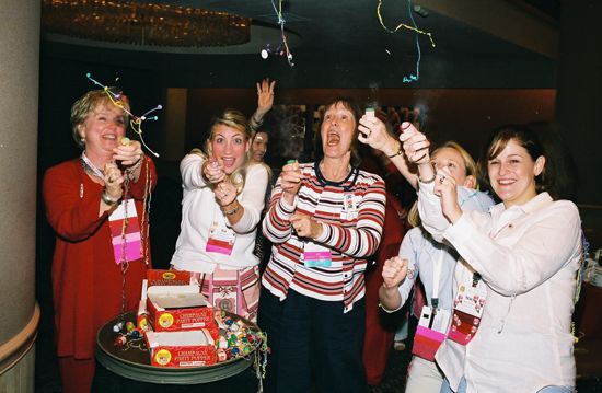 Lana Lewis and Others Set Off Poppers at Convention Photograph 10, July 4, 2002 (image)