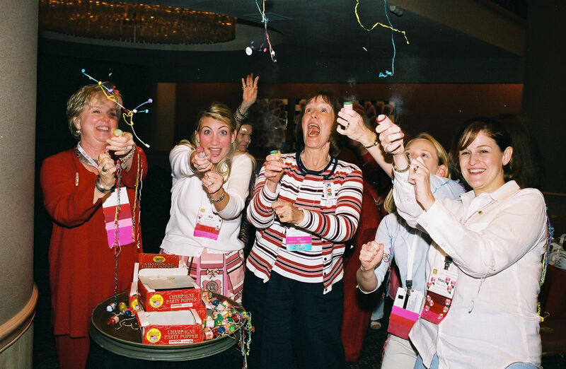 Lana Lewis and Others Set Off Poppers at Convention Photograph 10, July 4, 2002 (Image)