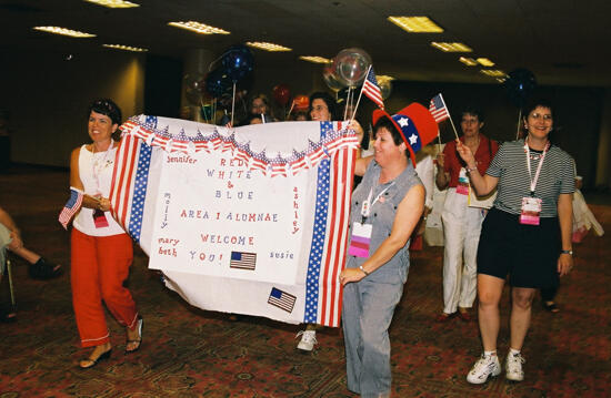 Area I Alumnae Holding Convention Welcome Sign Photograph 7, July 4, 2002 (image)