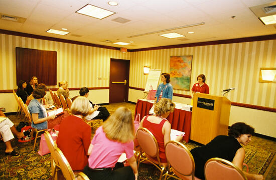 Susan Kendricks Leading Convention Workshop Photograph 1, July 4-8, 2002 (image)