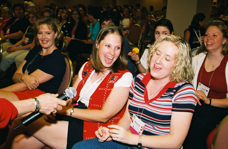 Collegiate Delegates Laughing at Convention Event Photograph 4, July 4-8, 2002 (Image)