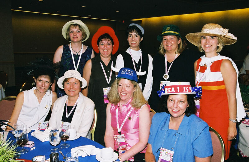 Group of Nine at Convention Officers' Luncheon Photograph 2, July 4-8, 2002 (Image)