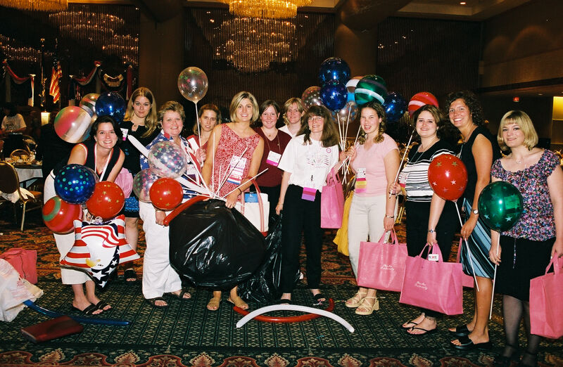 Group of Phi Mus With Balloons at Convention Photograph 2, July 4-8, 2002 (Image)