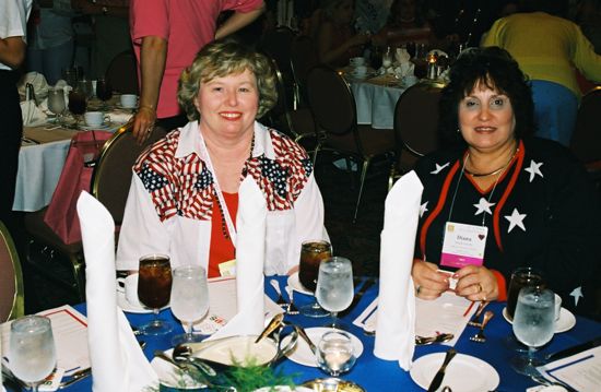 Diana Garrett and Unidentified at Convention Dinner Photograph, July 4-8, 2002 (image)