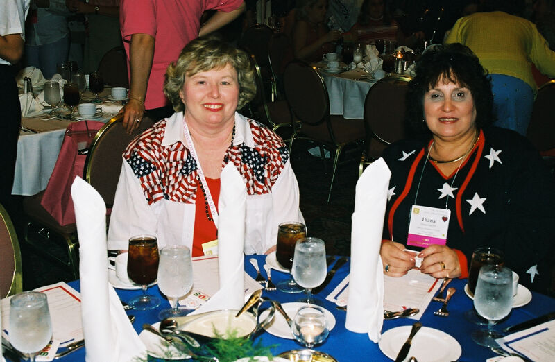 July 4-8 Diana Garrett and Unidentified at Convention Dinner Photograph Image