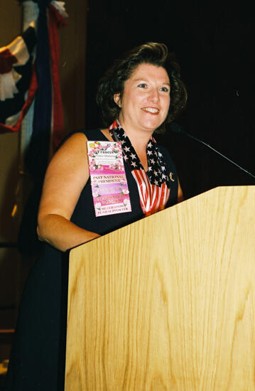 Frances Mitchelson Speaking at Convention Welcome Dinner Photograph 3, July 4, 2002 (image)