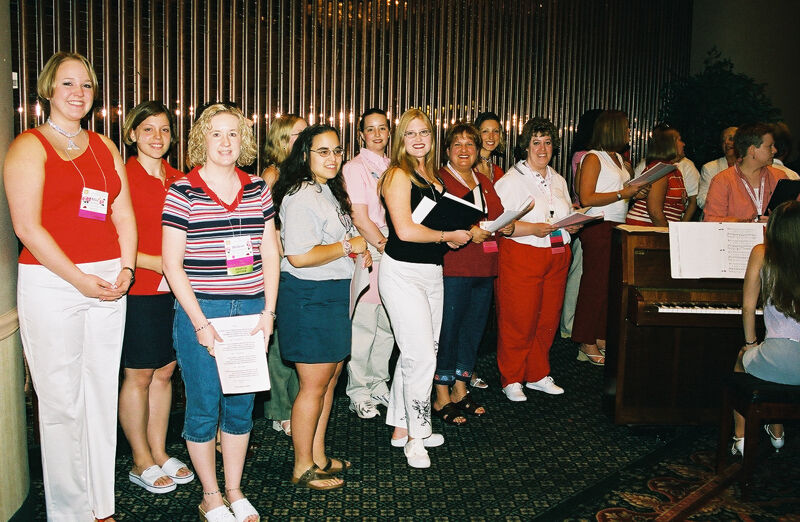 Convention Choir Rehearsing Photograph 3, July 4-8, 2002 (Image)