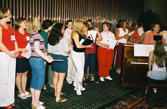 Convention Choir Rehearsing Photograph 2, July 4-8, 2002 (image)