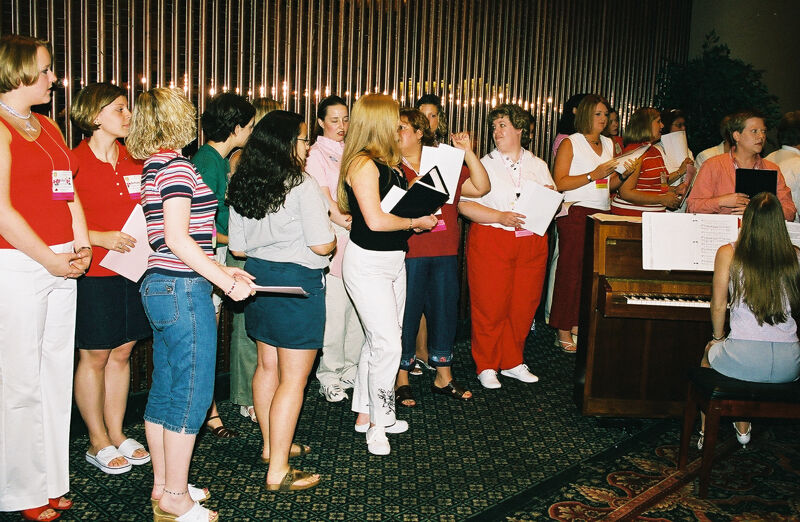 Convention Choir Rehearsing Photograph 2, July 4-8, 2002 (Image)