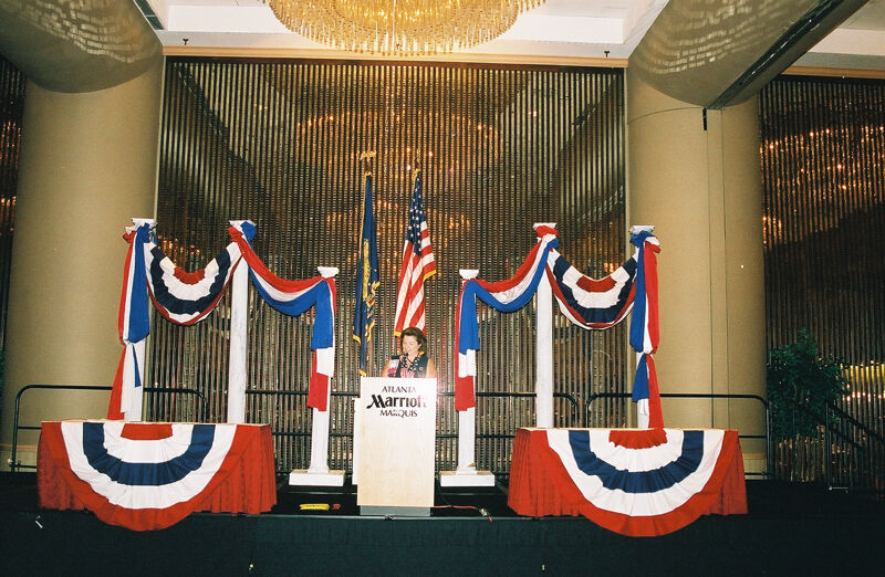 Frances Mitchelson Speaking at Convention Welcome Dinner Photograph 5, July 4, 2002 (Image)