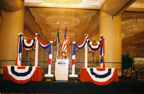 Frances Mitchelson Speaking at Convention Welcome Dinner Photograph 6, July 4, 2002 (image)