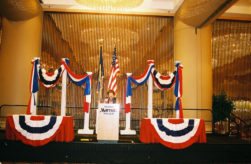 Frances Mitchelson Speaking at Convention Welcome Dinner Photograph 6, July 4, 2002 (Image)