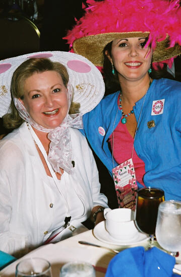 Cathy Moore and Susan Kendricks at Convention Officers' Luncheon Photograph 2, July 4-8, 2002 (image)