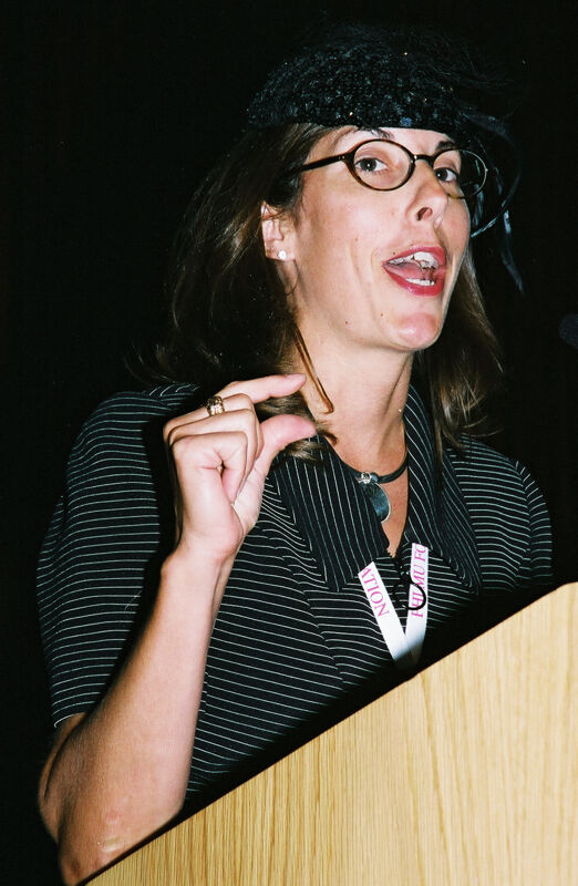 Gayle Price Speaking at Convention Officers' Luncheon Photograph 3, July 4-8, 2002 (Image)