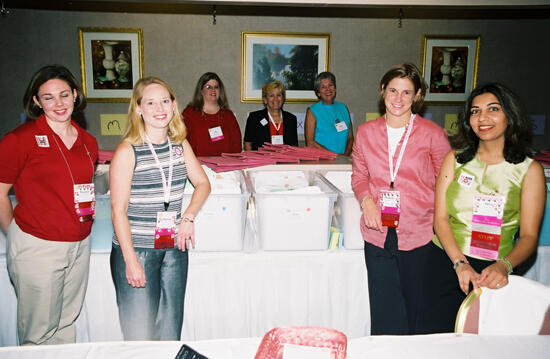 Group of Seven by Convention Registration Table Photograph 2, July 4-8, 2002 (image)