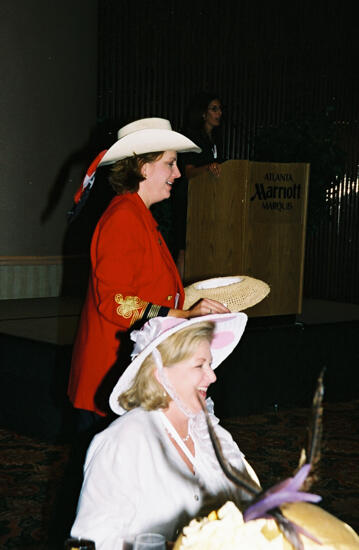 Cathy Moore and Unidentified at Convention Officers' Luncheon Photograph, July 4-8, 2002 (image)