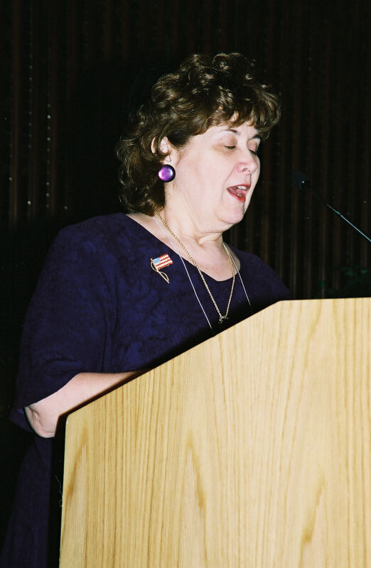 Mary Jane Johnson Speaking at Convention Officers' Luncheon Photograph 2, July 4-8, 2002 (Image)