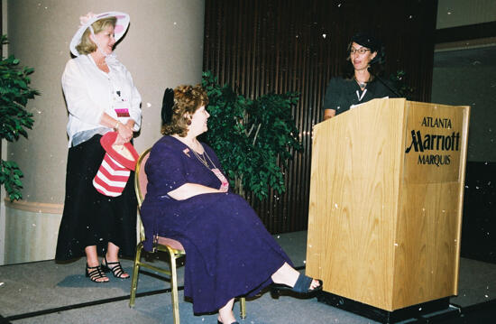 Moore, Johnson, and Price Onstage at Convention Officers' Luncheon Photograph, July 4-8, 2002 (image)