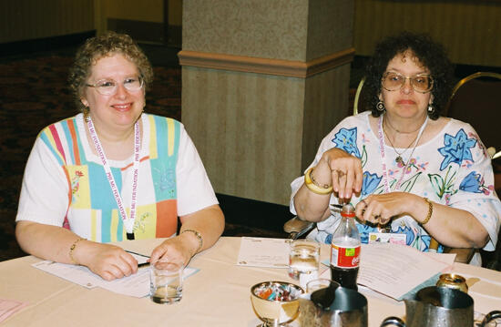 Unidentified and Mary Indianer in Convention Discussion Group Photograph, July 4-8, 2002 (image)